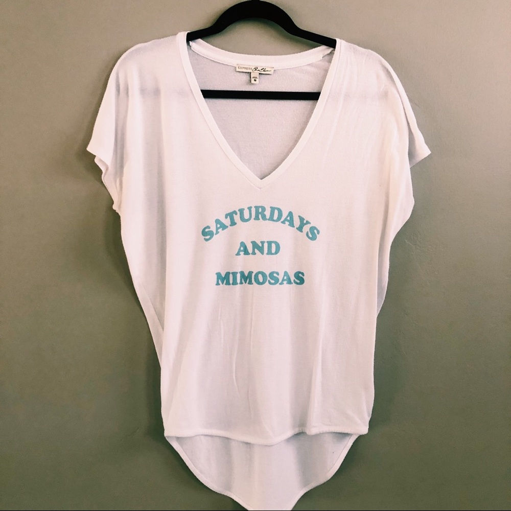 Express “Saturdays and Mimosas” V-Neck